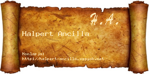 Halpert Ancilla névjegykártya
